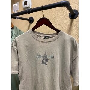 Vintage Y2K Silver Strand Year of the Dragon Graphic Tee Men's Size XL Tan